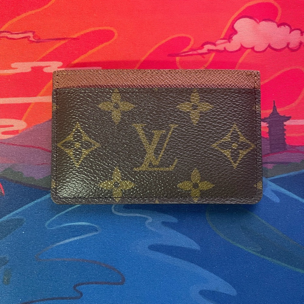 Louis Vuitton Monogram Canvas Card & Key Holder in Brown and Tan